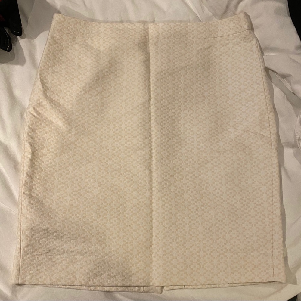 J. Crew Cream Pencil Skirt